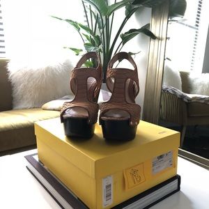 Fendi Anaconda Platform Shoes